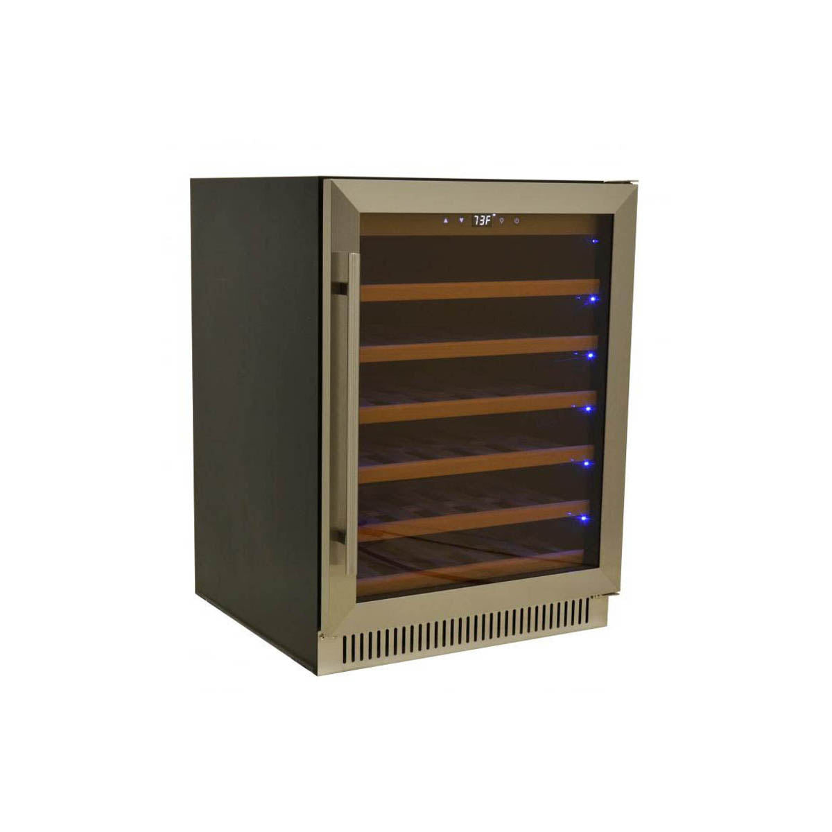 Omcan 45261 23" Glass Door Wine Refrigerator, Single Temperature, 51 Bottles