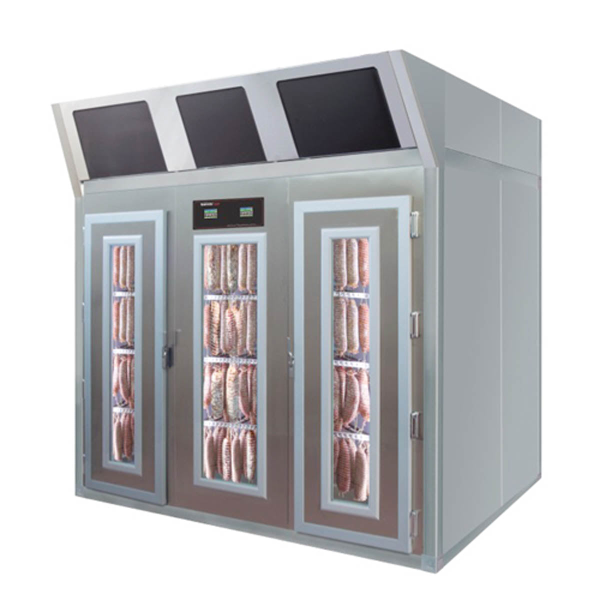 Omcan 45487 Meat Curing Cabinet, 100" W, 441+1323 lb Capacity, Stainless Steel, 8600W, 380V/60Hz, HACCP Certified