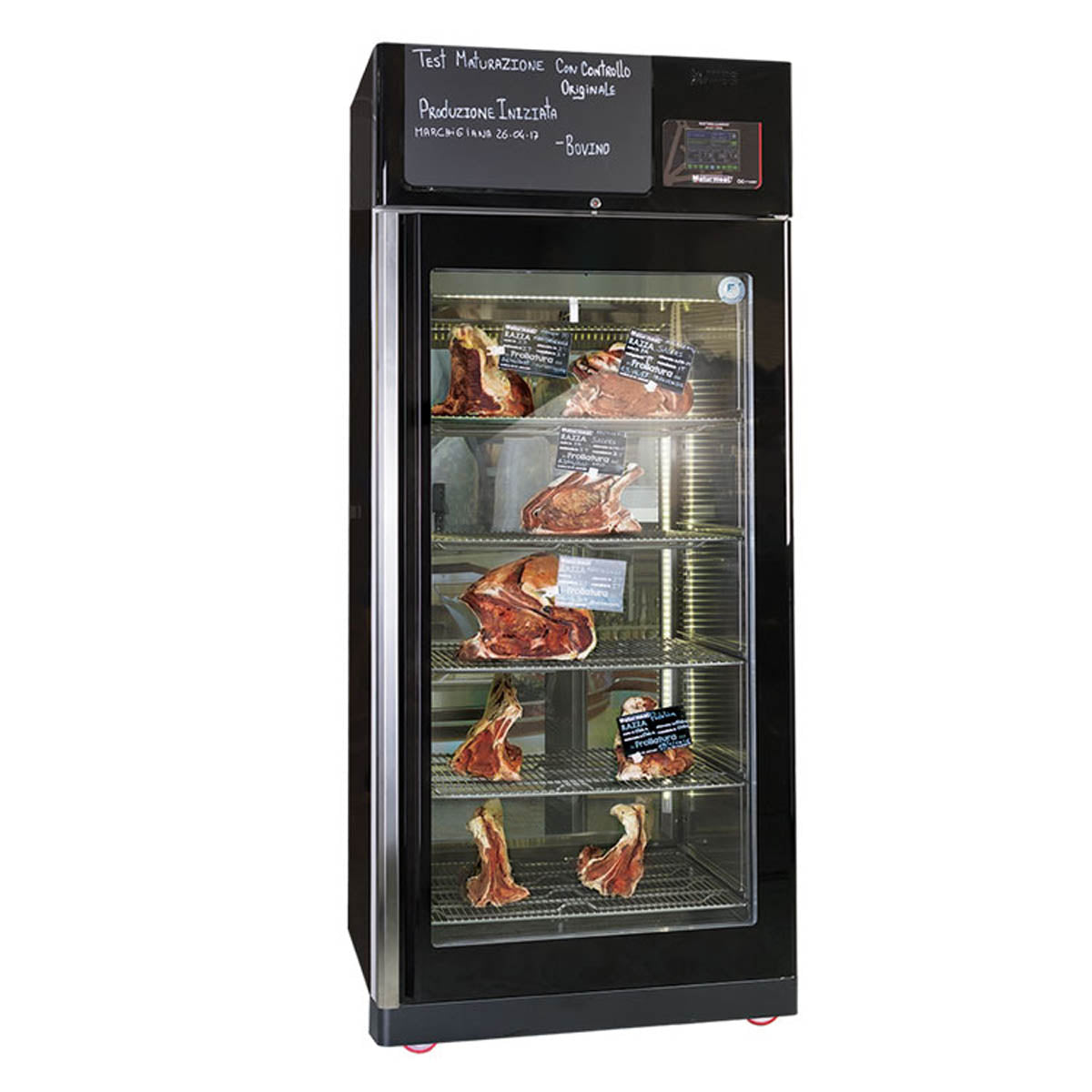 Omcan 46184 Stagionello Evo Meat Curing Cabinet, 35-5/8", 330 lb, Black, 3,500W 220V, 5 Shelves