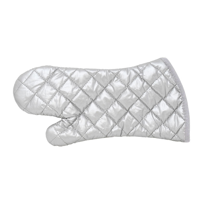 Omcan 46341 Oven Mitts, 13" Long Skull Design, Cotton, Silver Coated, Heat-Resistant to 320°F