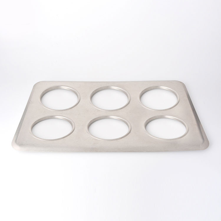 Omcan 46367 Adapter - Stainless, 4-3/4" Hole, Fits Six 2-1/2 Qt Steam Table Pans, Round Cutouts | stainless steel