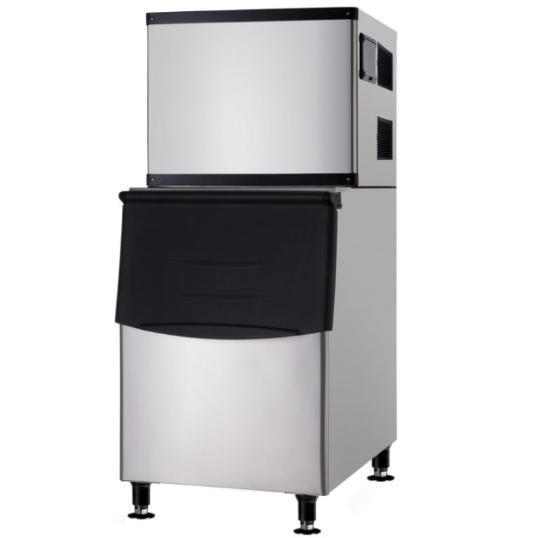 Omcan 46452 Air Cooled Full Cube 500 lb Ice Machine with Bin, 375 lb Storage | 30" Wide