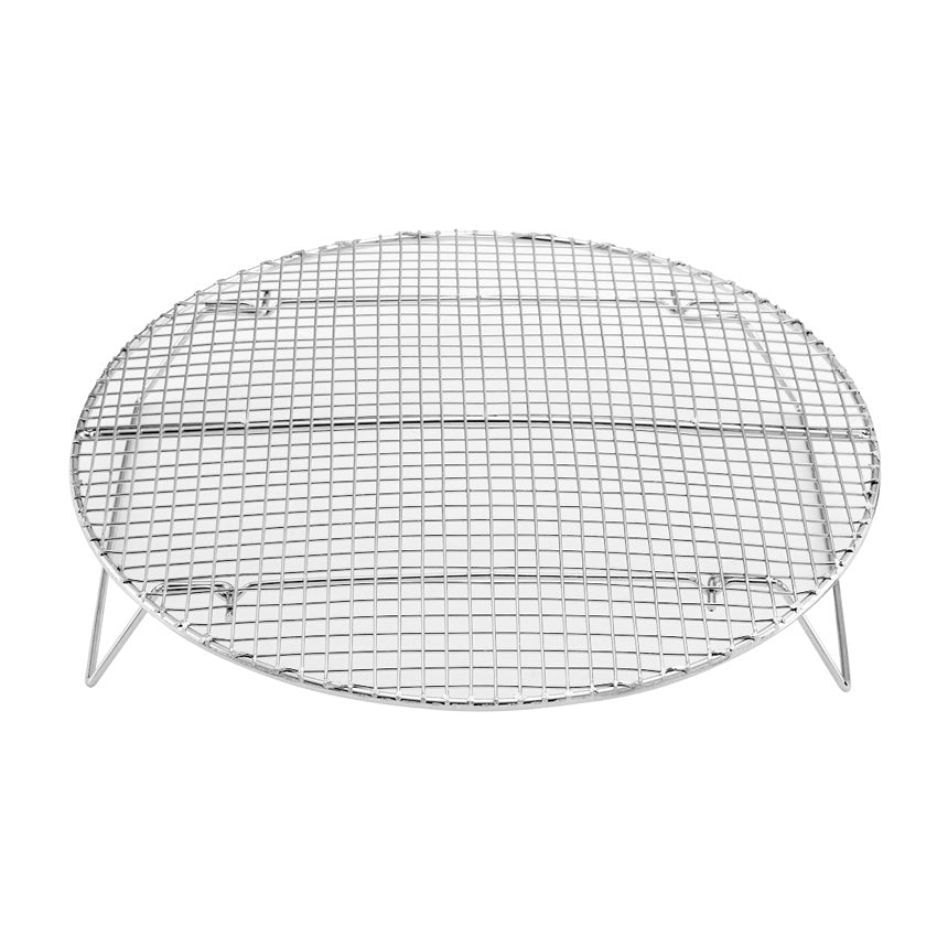 Omcan 46465 Steamer Rack, 10" Round Wire Cooling Rack, Chrome Plated, Commercial Kitchen