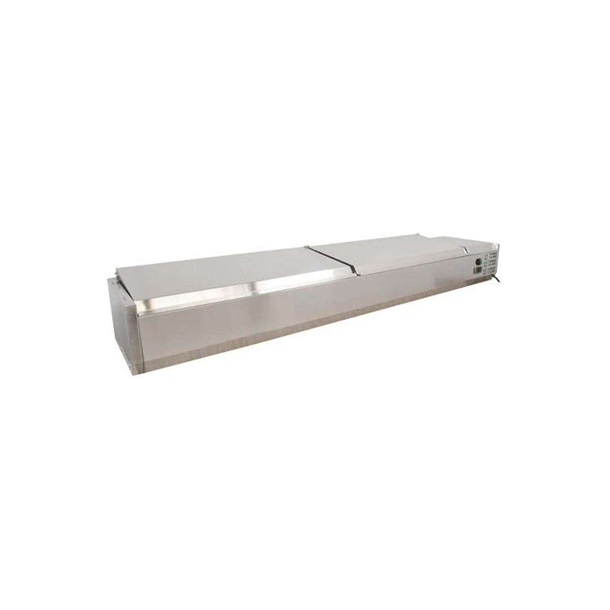 Omcan 46497 78" (Rs-Cn-0009-Pss) Refrigerated Topping Rail, 9 Pan Capacity