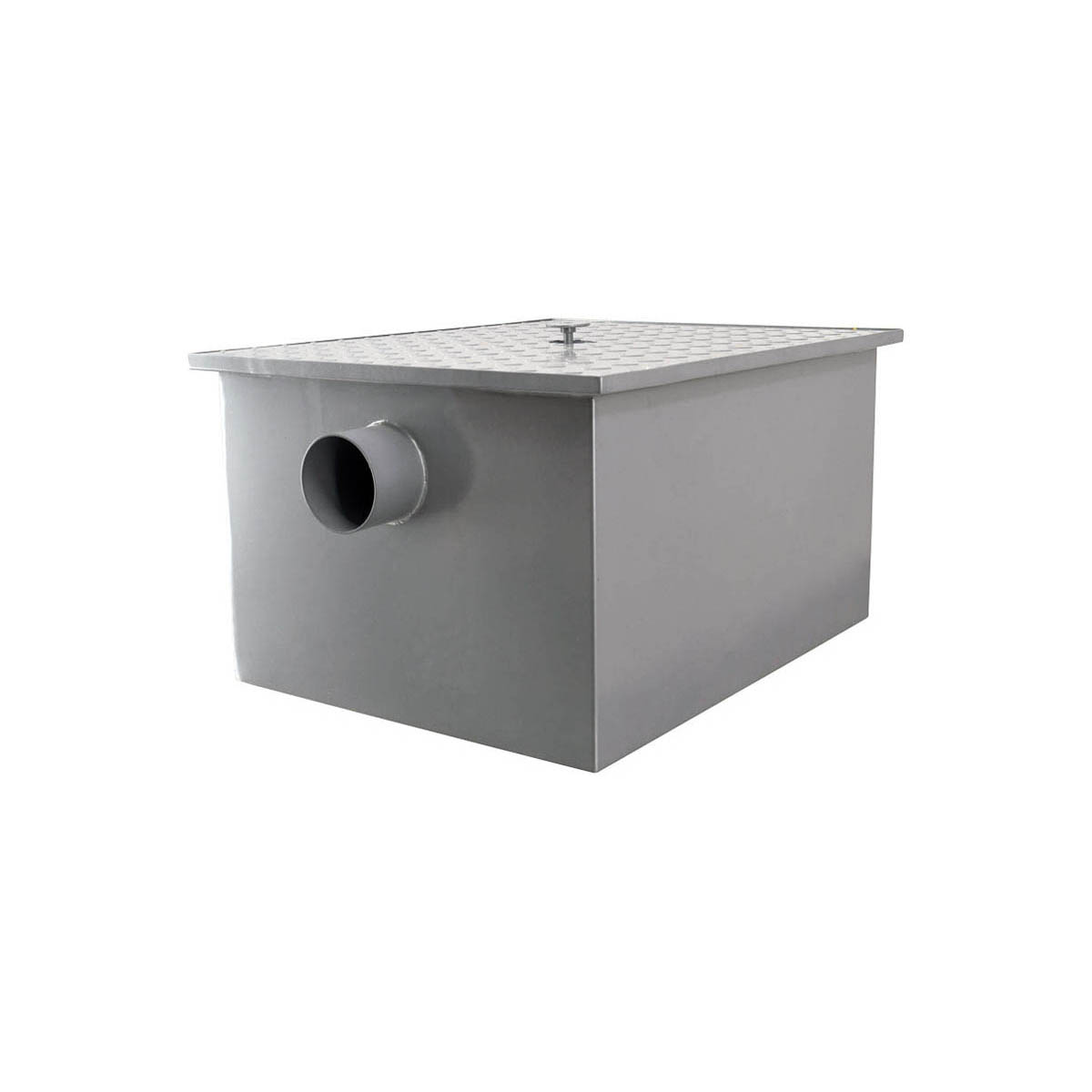 Omcan 46561 4" Inlet/Outlet Grease Trap, 100 Lbs. Capacity - 50 GPM