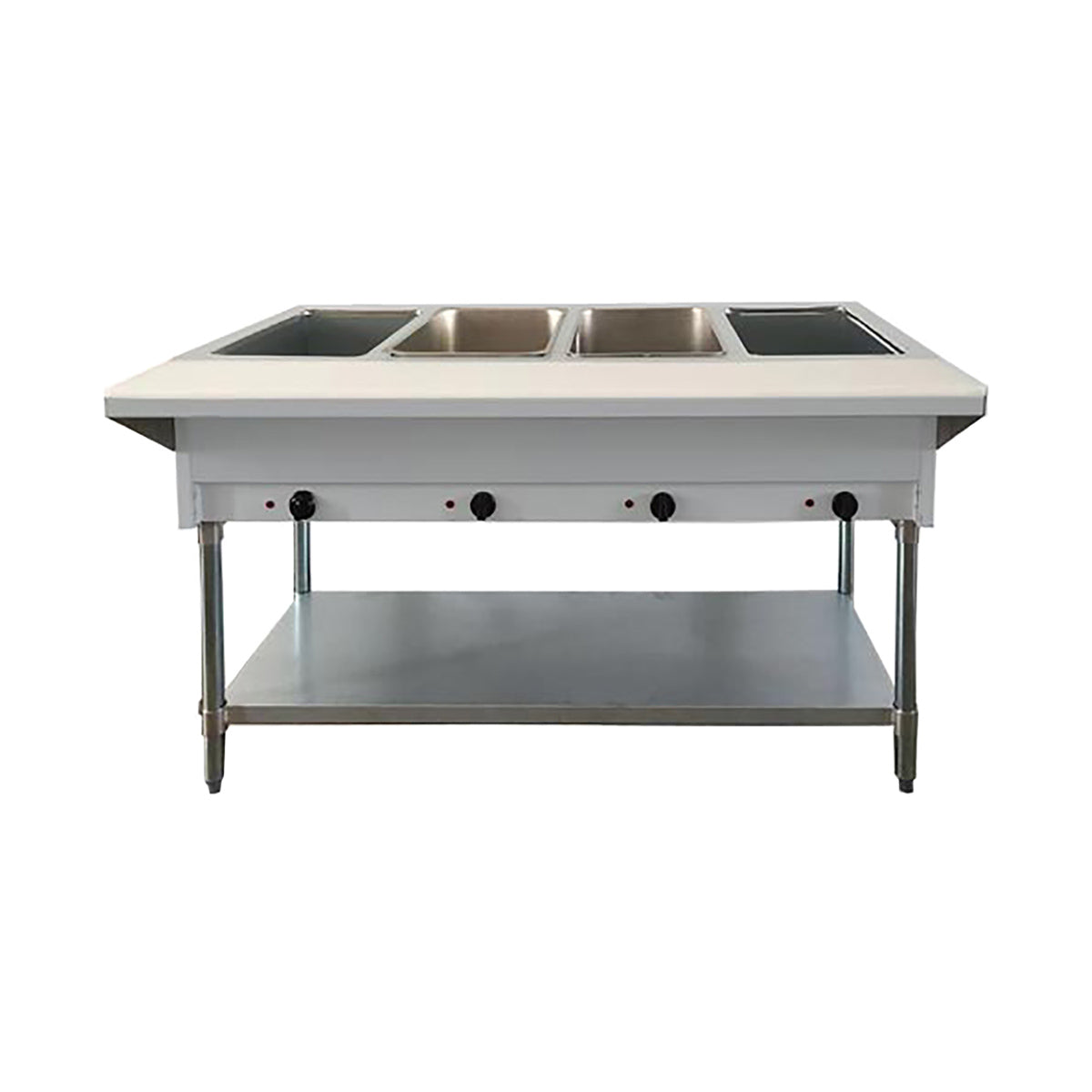 Omcan 46647 58" Electric Steam Table, (4) Open Wells