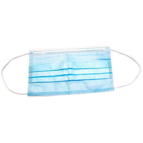 Omcan 46666 Disposable Face Mask, 3-Layer, FDA/CE Certified, Blue, 50/Pack