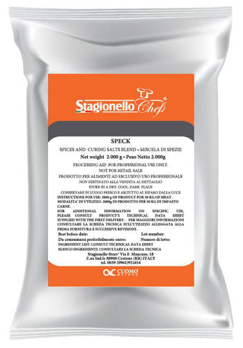 Omcan 47000 Curing Salts and Spice Blends for Long Fermentation Salami Speck, 2 kg Bag - 2/Bag