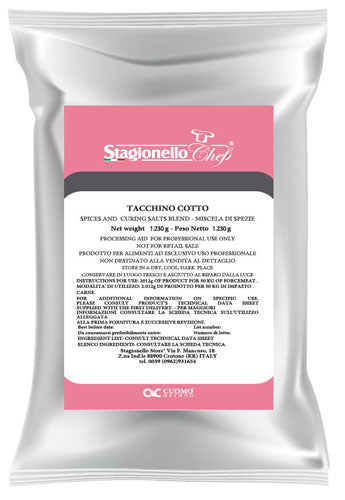 Omcan 47006 Curing Salts and Spice Blends for Cooked Turkey, 1.23 Kg Bag - 1/Bag