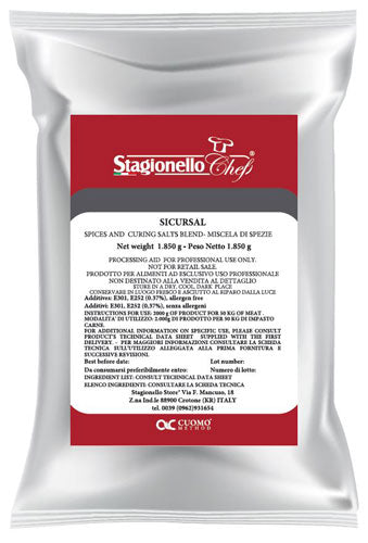 Omcan 47008 Curing Salts & Spice Blend For Rapid Salami Fermentation, 1.85 Kg Bag - 1/Bag