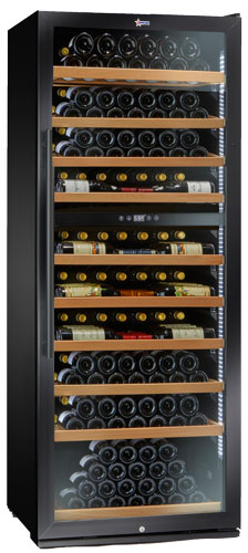Omcan 47149 8" Glass Door Wine Refrigerator, Dual Temperature, 290 Bottles