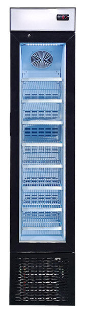 Omcan 47242 16" 1 Glass Door Freezer Merchandiser w/ Top Lightbox, 3.7 cu. ft.