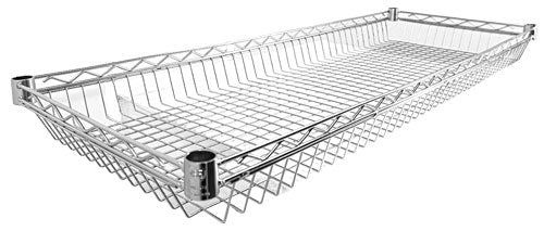 Omcan 47324 18" x 48" Chrome Wire Food Display Basket, Stainless Steel, NSF