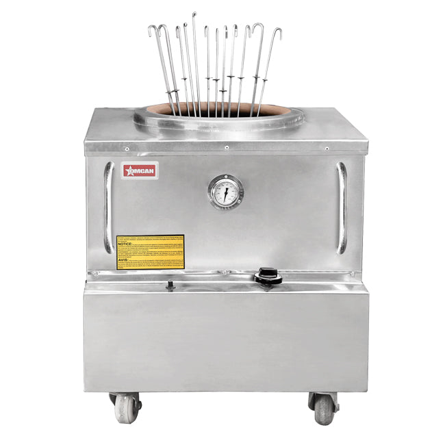 Omcan 47338 (47338) Tandoor Clay Oven, Natural Gas, 24"W X 24"D X 36"H