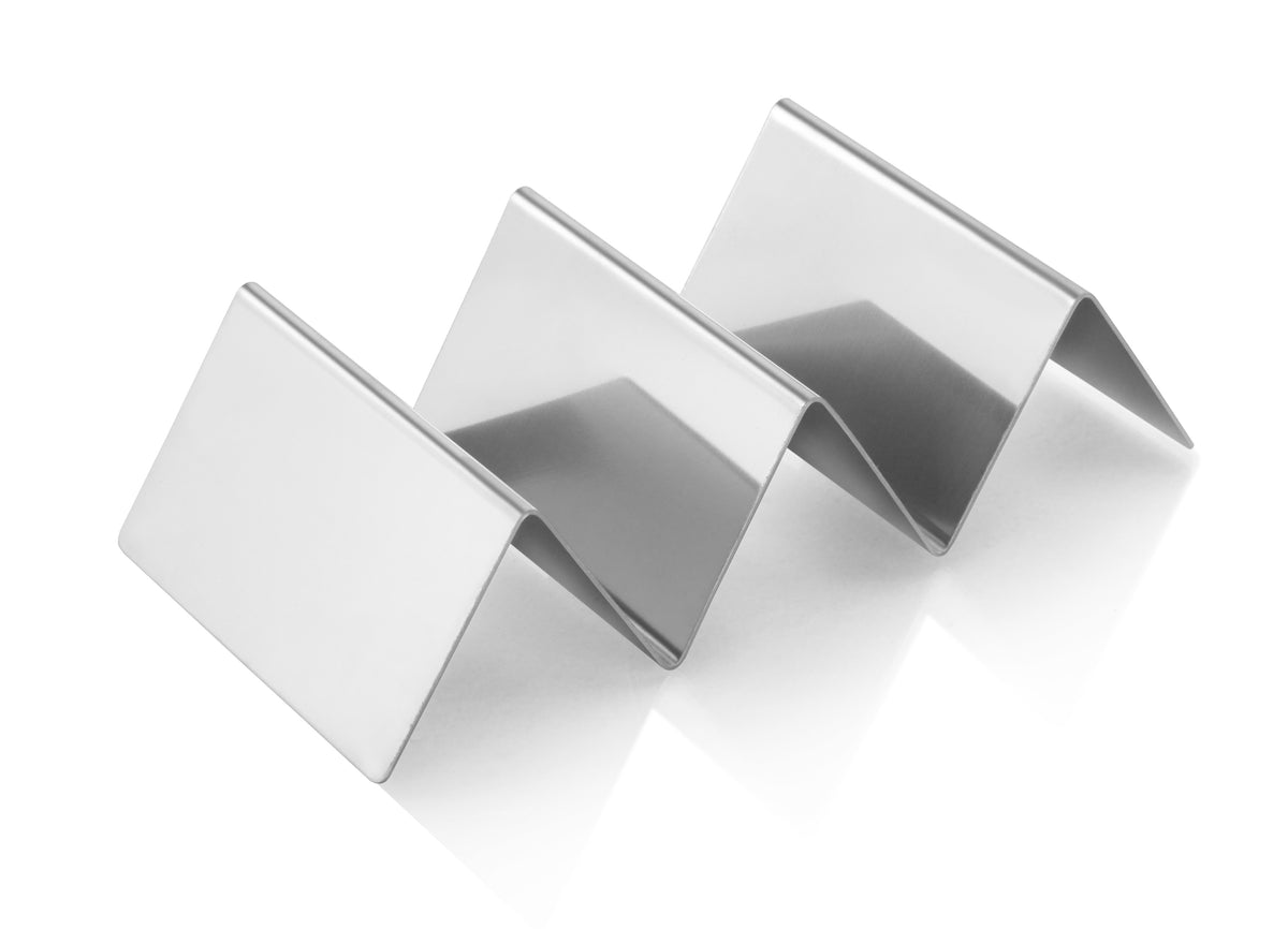Omcan 47349 3-4 Slot Stainless Steel Taco Holder, Food-Service Tray for Tacos and Hot Dogs | 11" Wide