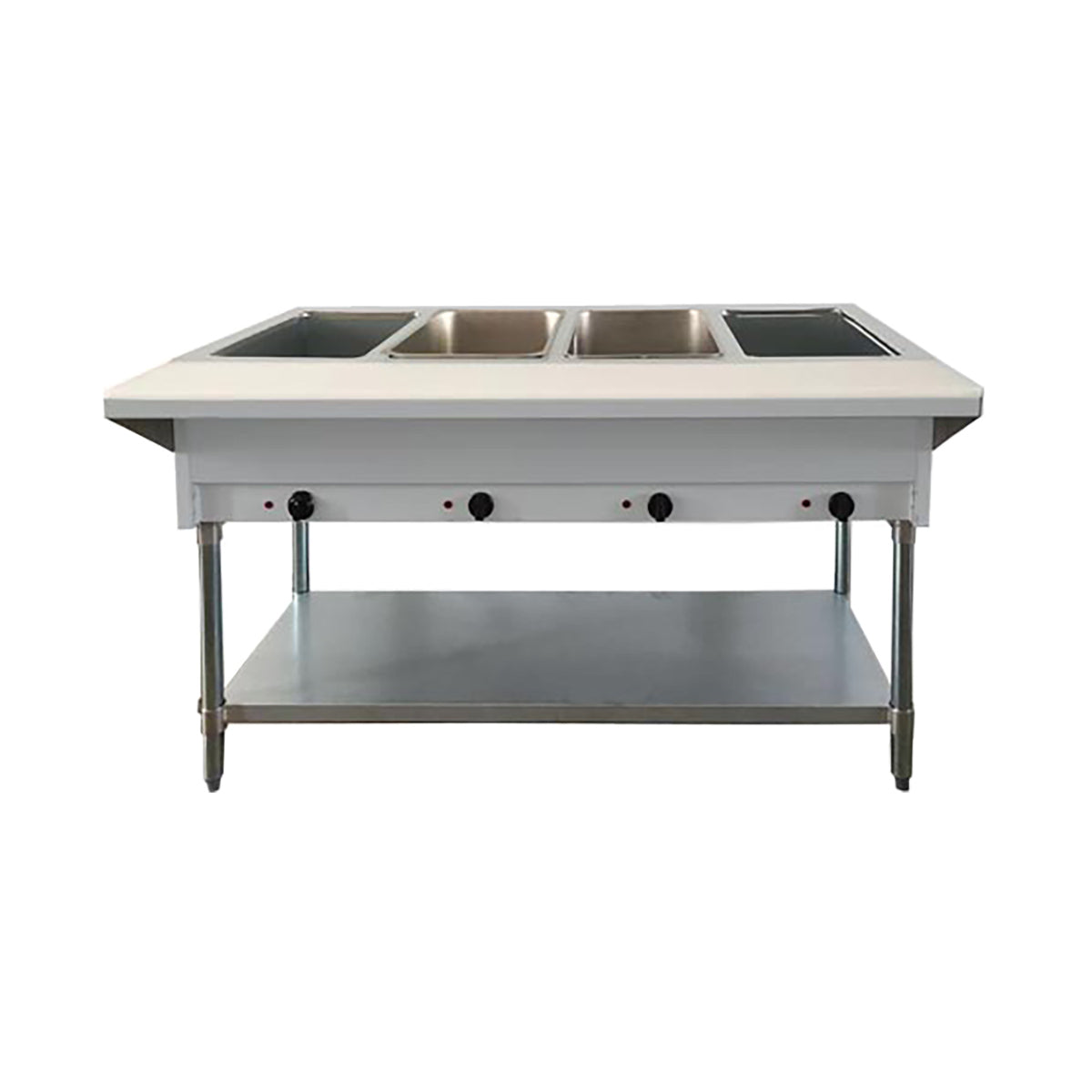 Omcan 47364 (Fw-Cn-0004-Lp) Steam Table, Lp Gas, 58"W X 30-2/5"D X 34-2/5"H