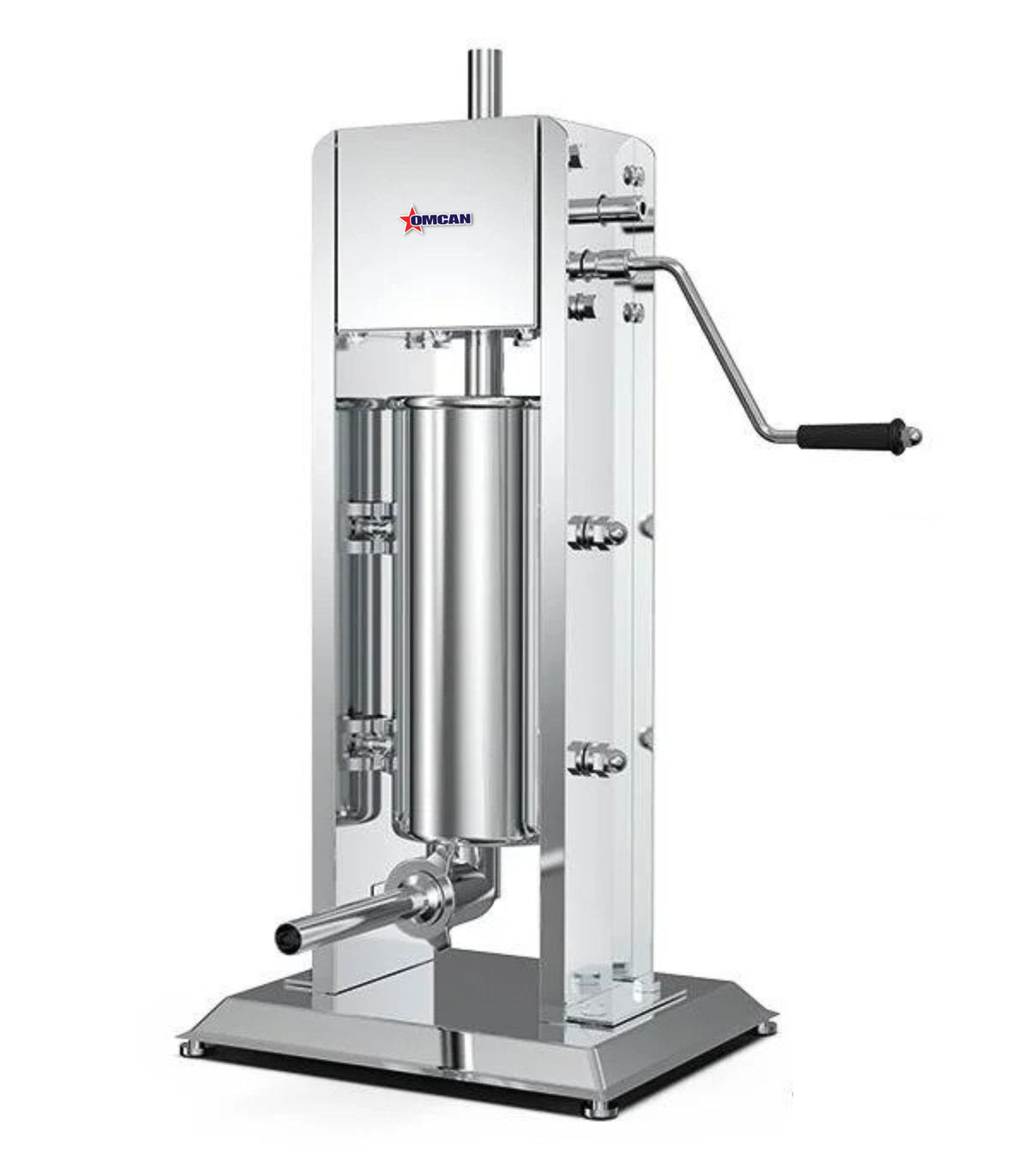 Omcan 47432 Manual Vertical Sausage Stuffer, 11 lb Capacity, Stainless Steel, Gear Drive, Removable Cylinder | 11 - 15 lb