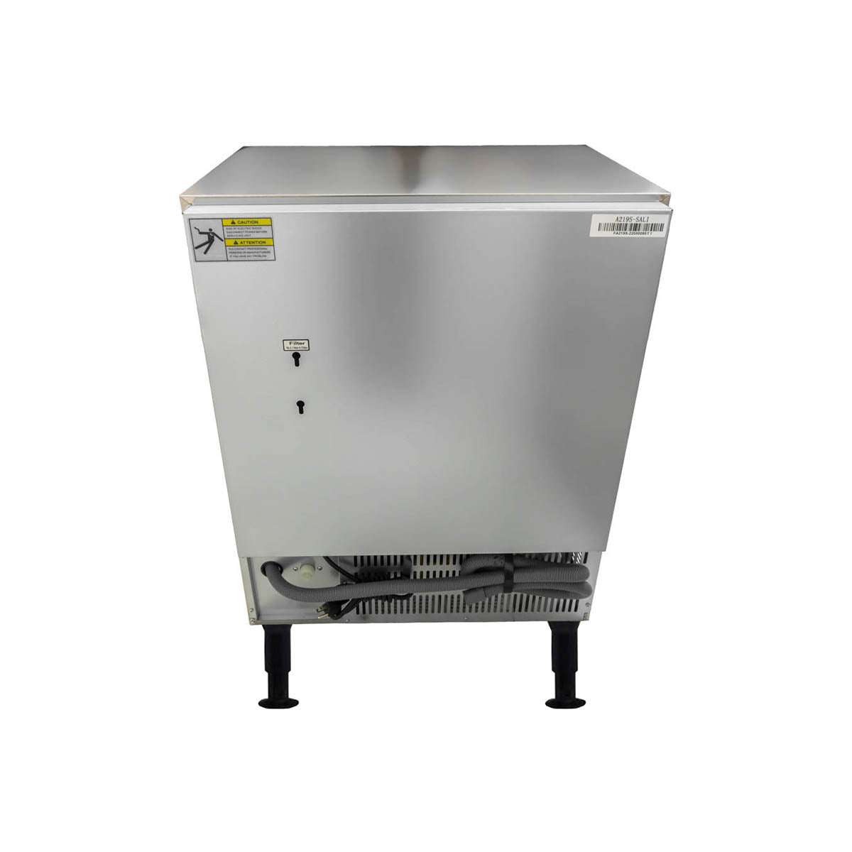 Omcan 47484 26" Air Cooled Full Cube 210 lb Undercounter Ice Machine with 80 lb Bin