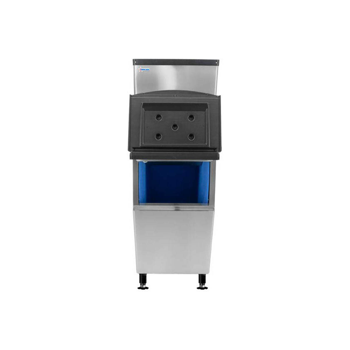 Omcan 47485 Air Cooled Full Cube 350 lb Ice Machine with Bin, 275 lb Storage | 22" Wide