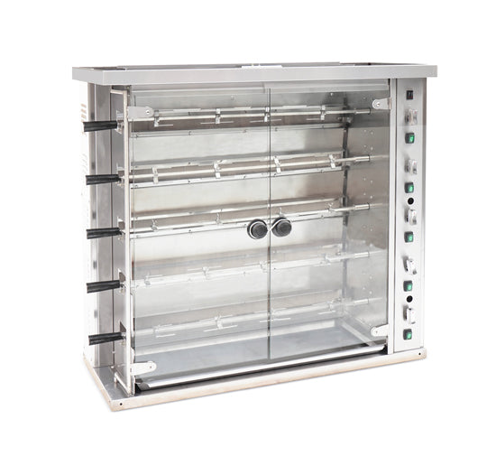 Omcan 47495 (Ce-Cn-Kj-5) Rotisserie, Natural Gas, 47"W, (5) Spits