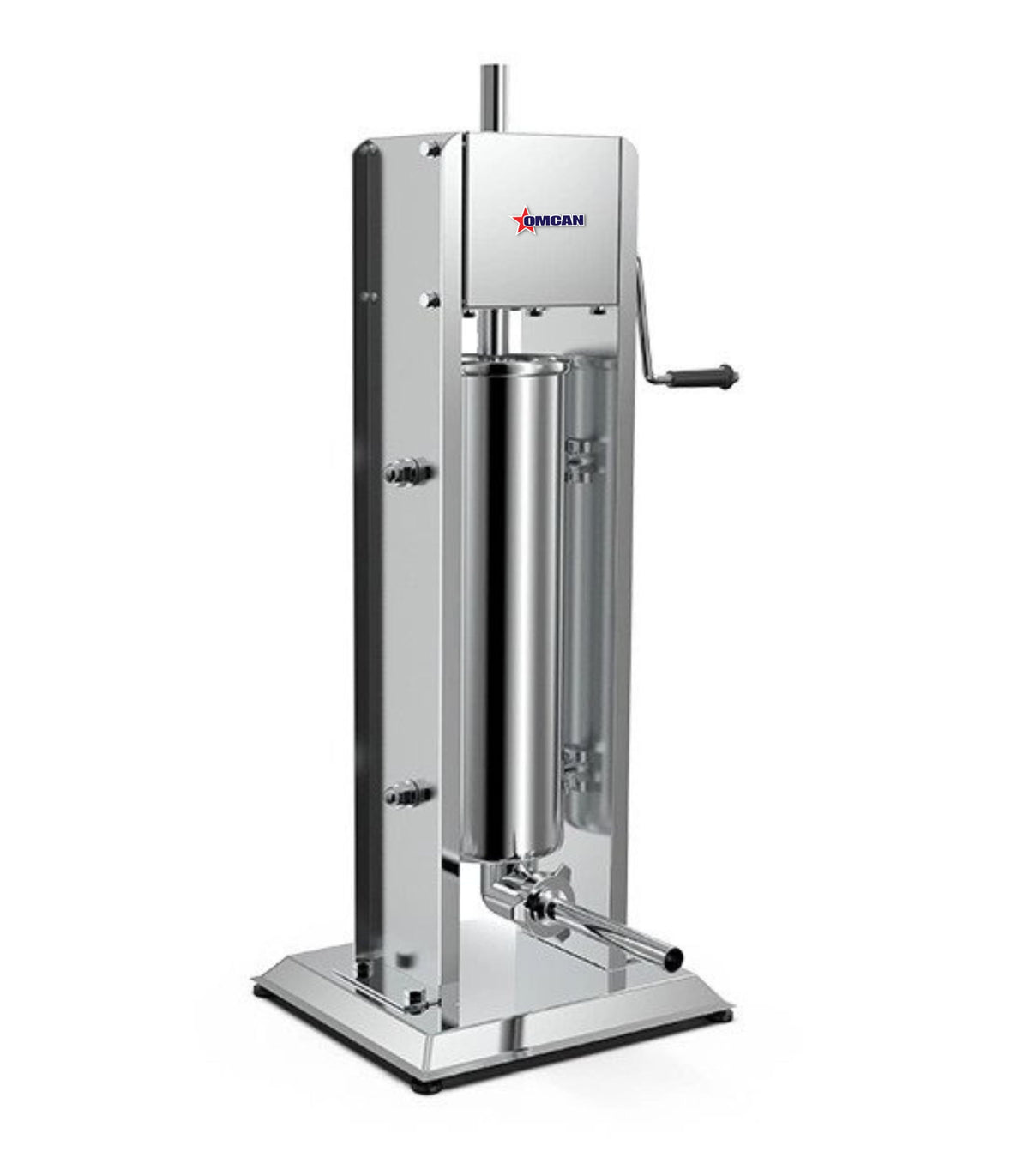 Omcan 47539 Manual Vertical Sausage Stuffer, 15 lbs. Capacity, Stainless Steel, Gear Drive, Removable Cylinder | 11 - 15 lb