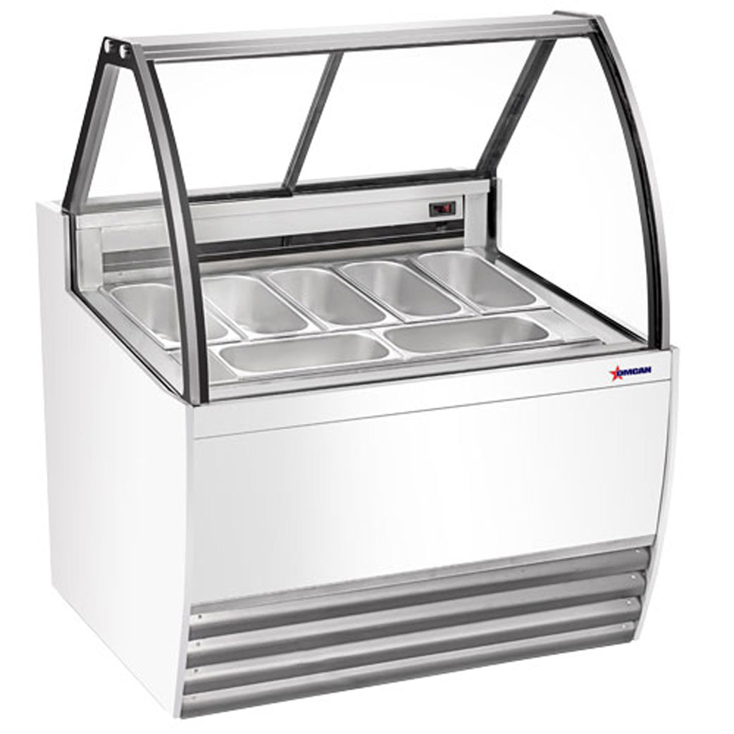 Omcan 47571 (FR-CN-0007W) 41" Gelato Dipping Cabinet w/ Curved Sneeze Guard