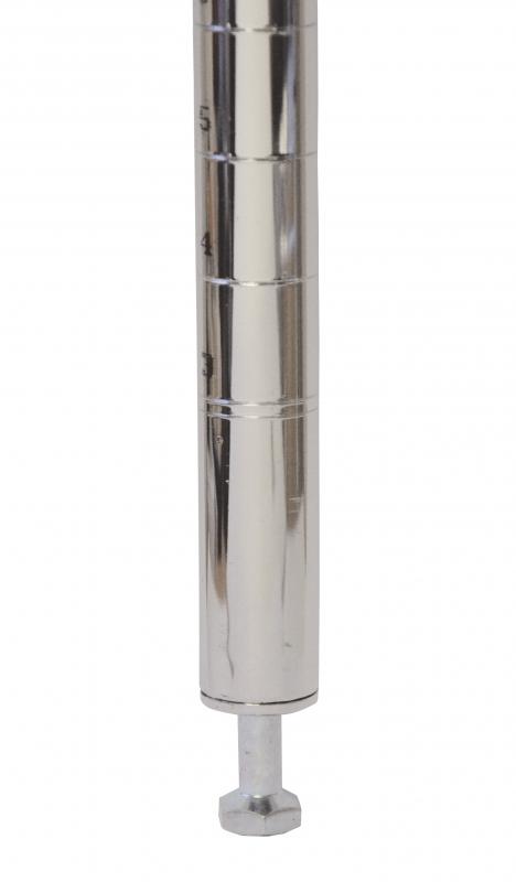 Omcan 47682 Omcan USA NSF 8" Stationary Wire Shelving Post, Chrome Finish, 9" Height, Leveler