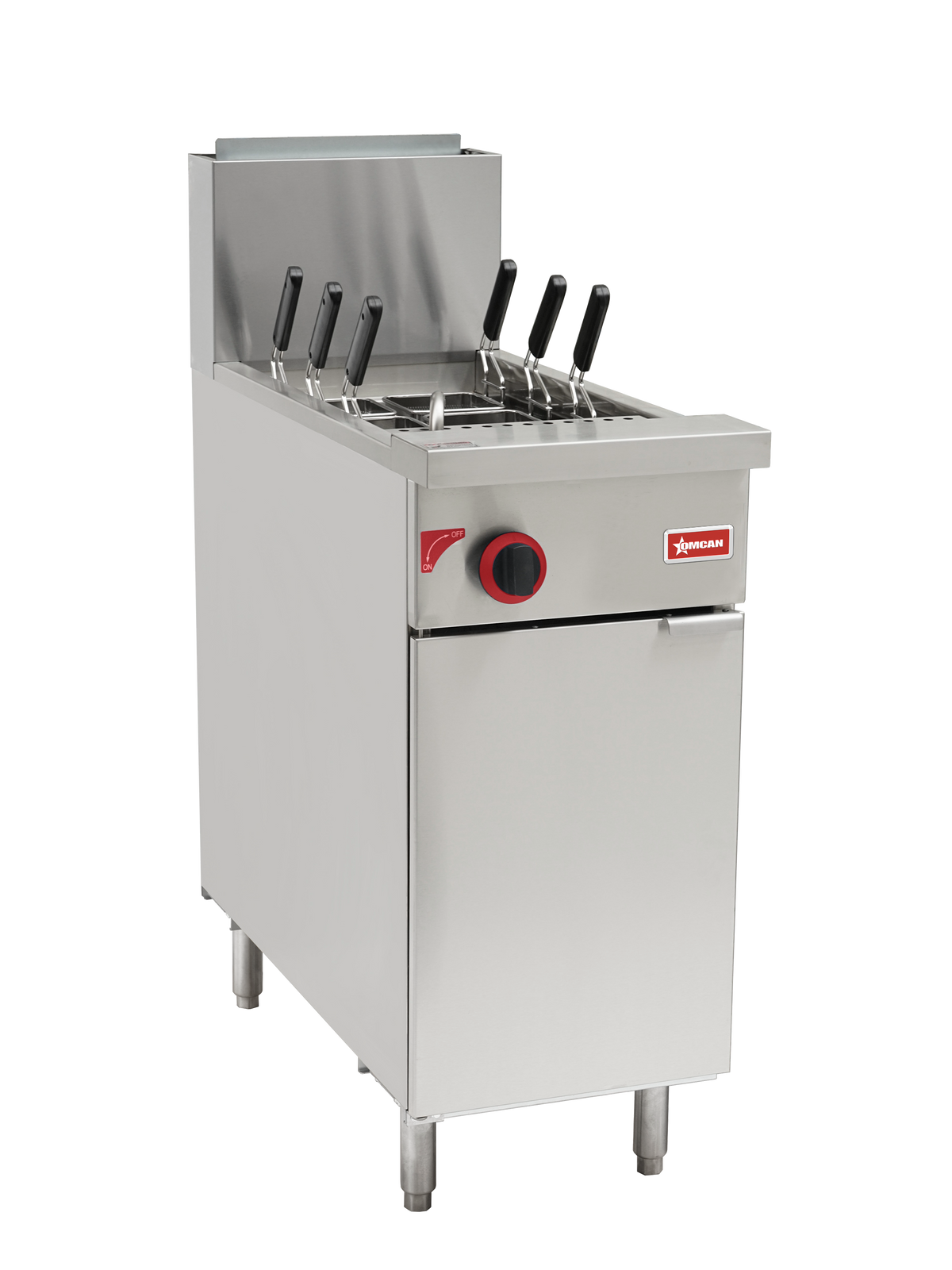 Omcan 47714 11 Gallon Gas Pasta Cooker, Single Tank, 70.000 BTU | 15.6" Wide