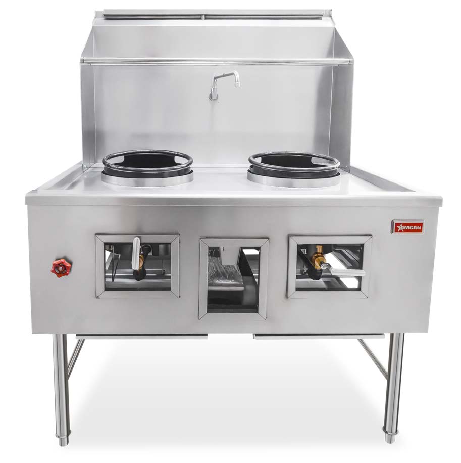Omcan 47726 Gas Wok Range | 48" Wide