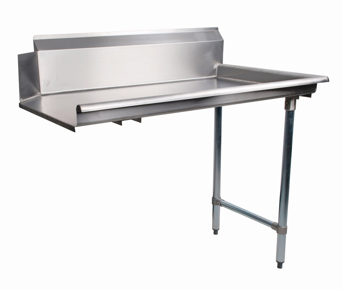 Omcan 47745 72" S.Steel Straight Dishtable, 7-1/2" Splash Height, 18 Gauge / Left to Right