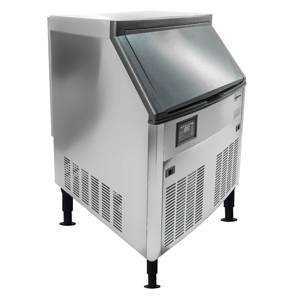 Omcan 47774 20" Air Cooled Half Cube 121,3 lb Undercounter Ice Machine with 39,7 lb Bin