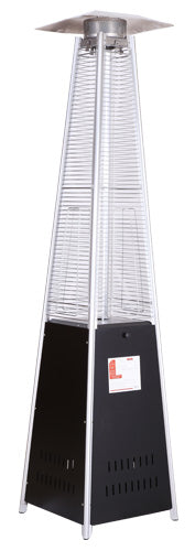 Omcan 47879 (PH-CN-2270-S) 89"H Propane Patio Heater, Pyramid-Style, 42,000 BTU, Stainless Steel