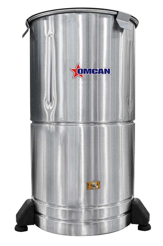 Omcan 48002 Electric Onion Peeler, 265 lbs/hr Output, 13 lb Capacity, 1/2 HP, 373W, 110V, Stainless | 19.3" Wide