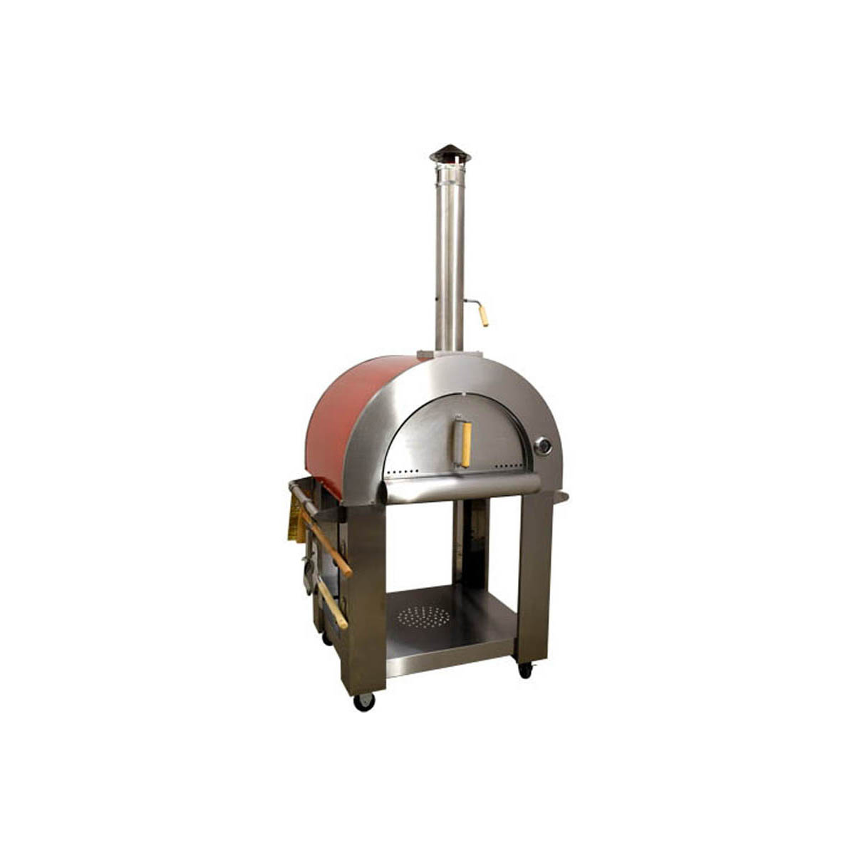 Omcan 48113 Wood / Coal / Gas Fired Brick Oven w/ Brick Deck, Removable Door | 28.7" Wide
