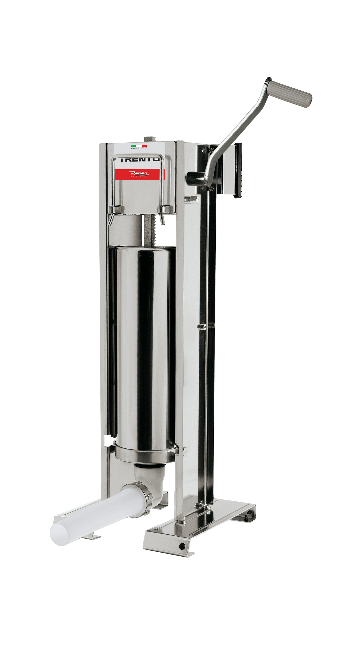 Omcan 48169 Trento Manual Sausage Stuffer, 22 lbs Capacity, Stainless Steel, 2-Speed Vertical & Horizontal Gear Drive | 21 - 29 lb