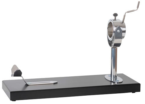 Omcan 48229 Prosciutto Holder with Wooden Base, Rotating Handle, Spanish Craftsmanship Stand