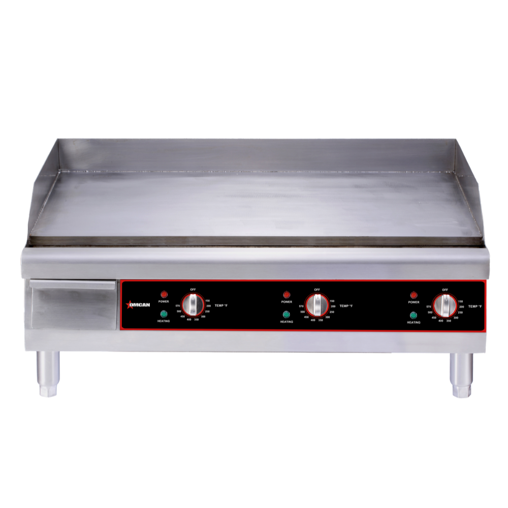 Omcan 48601 36" Countertop Electric Griddle with Thermostatic Controls