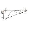 Omcan 48734 Post Mount Shelving Bracket - 18" Chrome Plated, Adjustable, 18" Deep, No Post