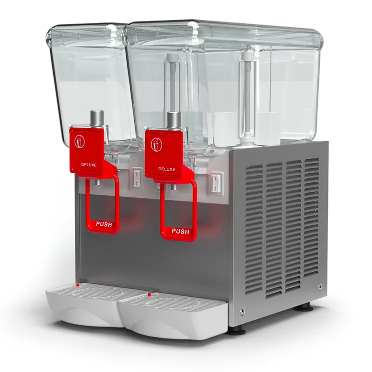 Omcan 49088 Beverage Dispenser with Double Bowls / Paddle Type - 5.3 Gal (each) - 270W | 16" Wide