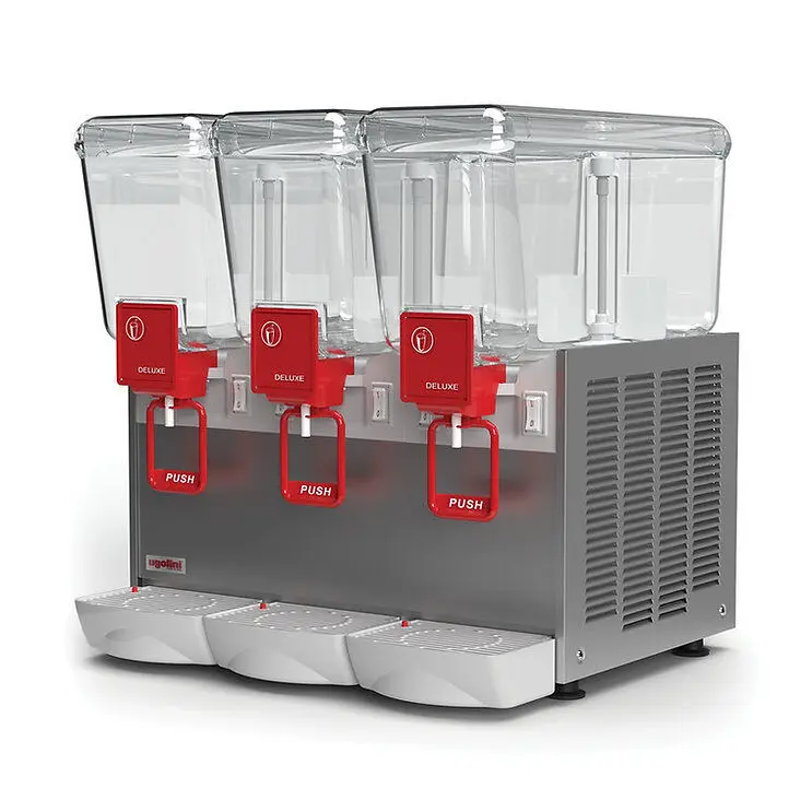 Omcan 49089 Beverage Dispenser with 3 Bowls / Paddle Type - 5.3 Gal (each) - 315W | 16" Wide