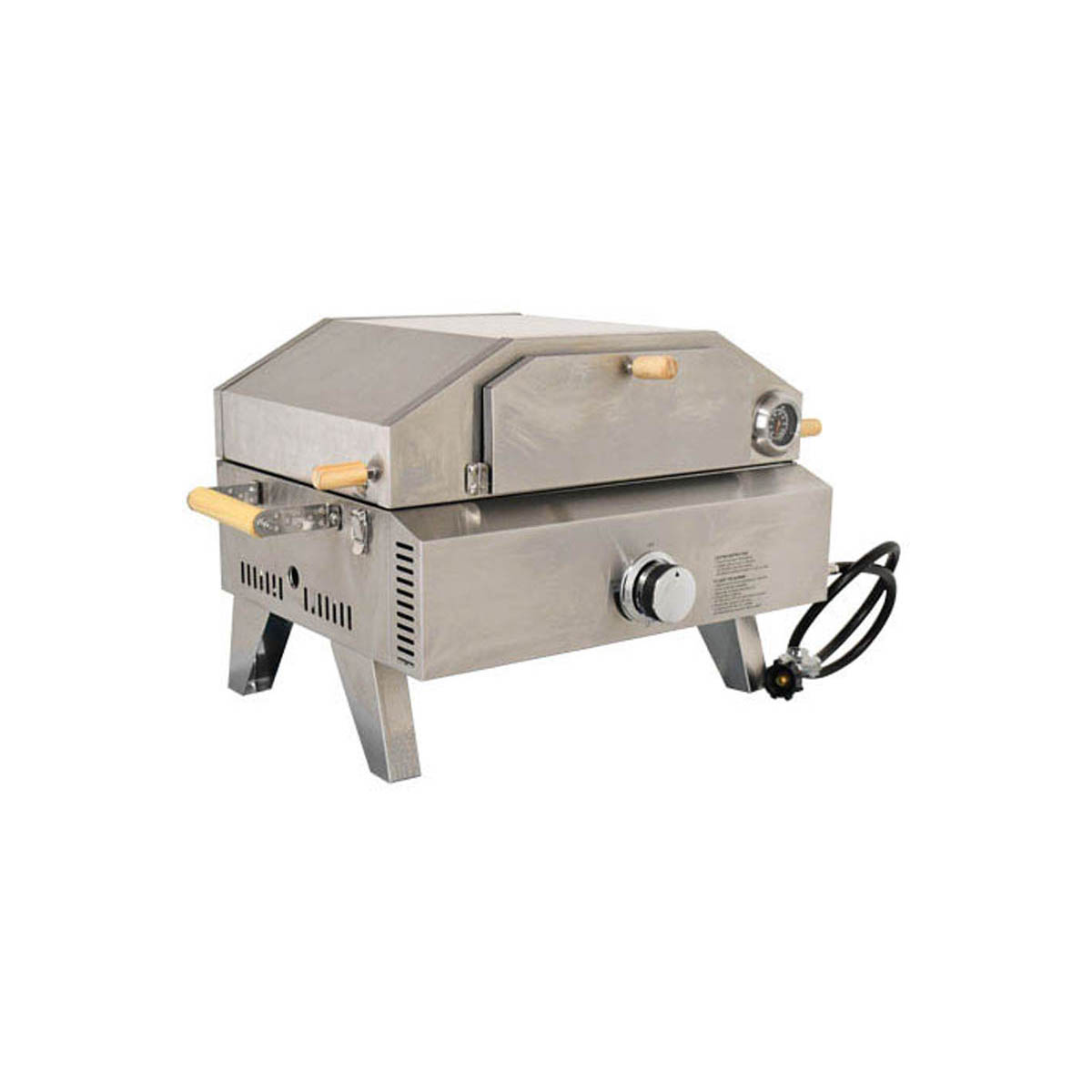 Omcan 49112 28" Single Deck Gas Countertop Pizza Oven w/ Foldable Legs, Propane Gas
