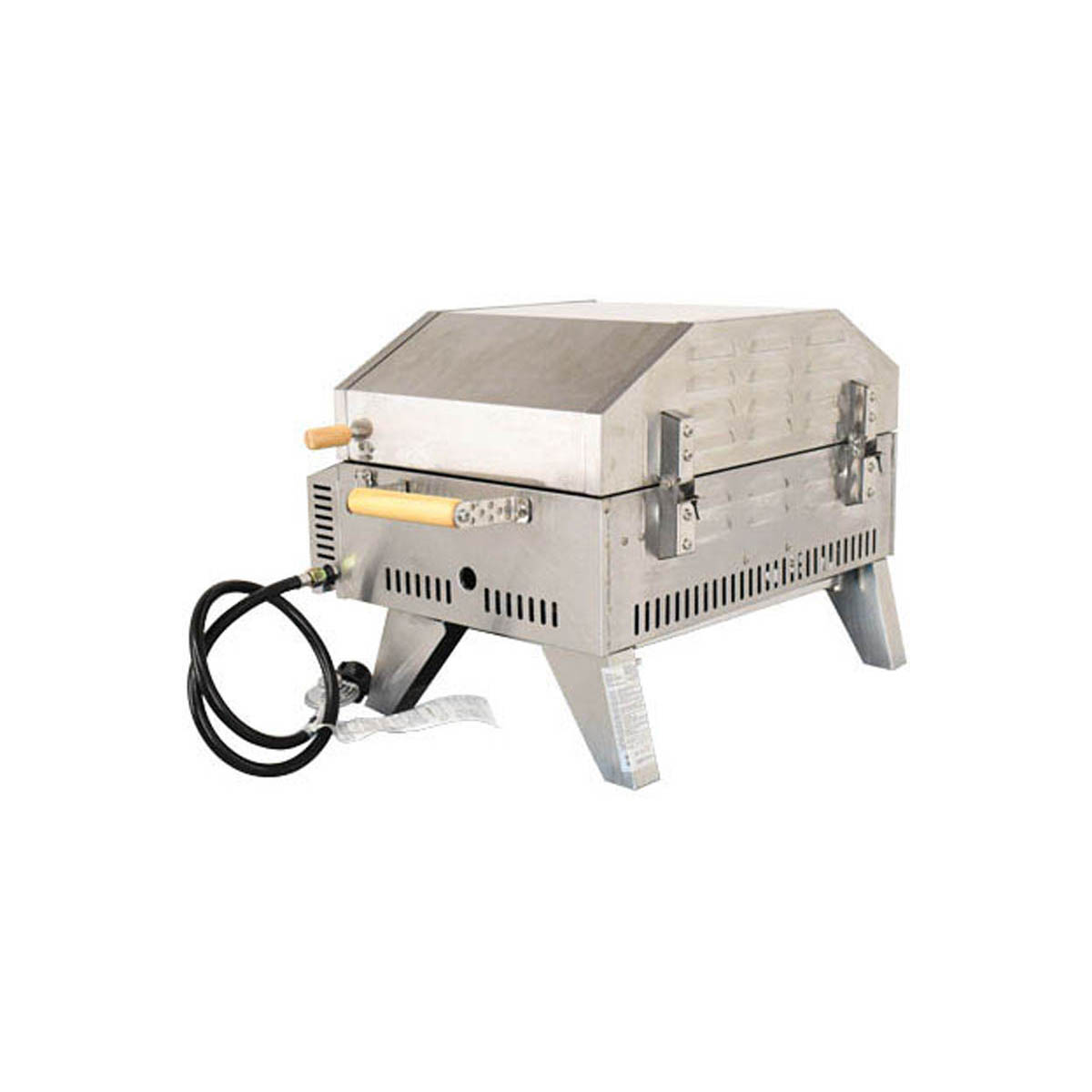 Omcan 49112 28" Single Deck Gas Countertop Pizza Oven w/ Foldable Legs, Propane Gas