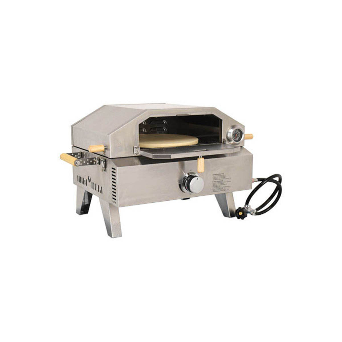 Omcan 49112 28" Single Deck Gas Countertop Pizza Oven w/ Foldable Legs, Propane Gas