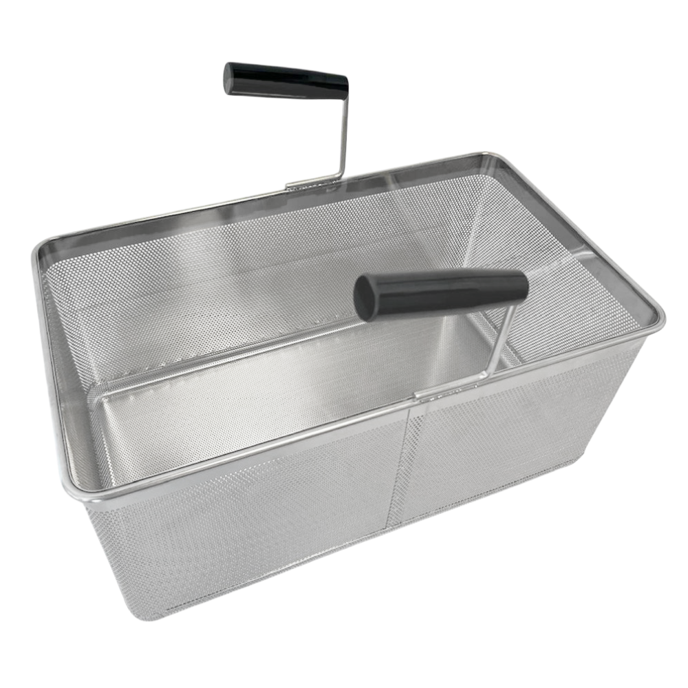 Omcan 49149 (49149) Pasta Cooker Basket, Rectangular, with Two Handles | 20" Wide