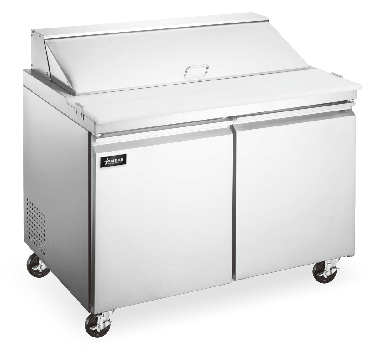 Omcan 50034 36" 2-Section Sandwich and Salad Prep Table, 9 cu. ft.