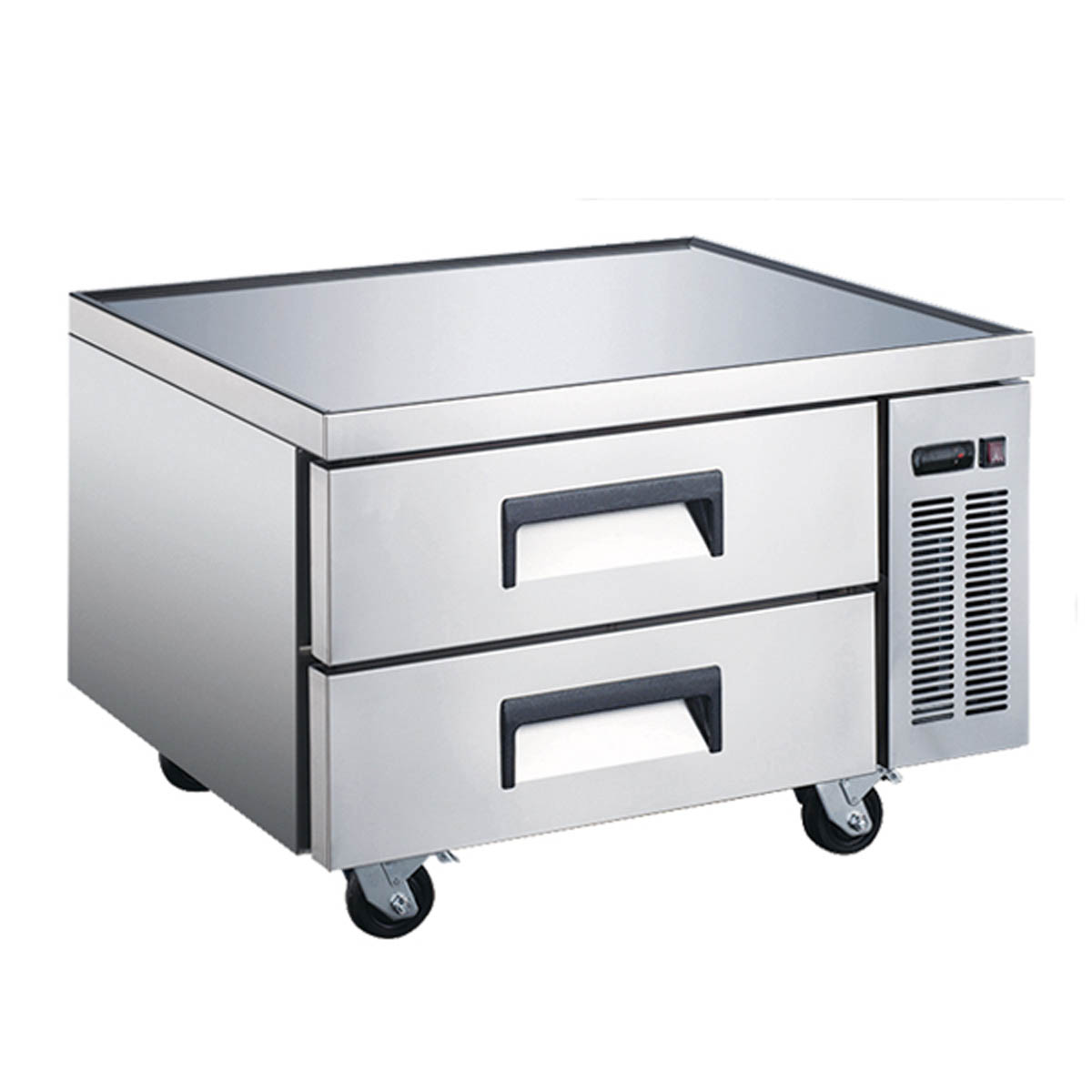Omcan 50070 36" 2 Drawers Refrigerated Chef Base, Side Mounted