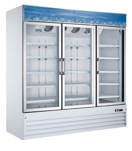 Omcan 50087 31" Freezer Display, 52.3 cu ft, Steel Exterior, 2-3/4 HP Compressor, LED Light