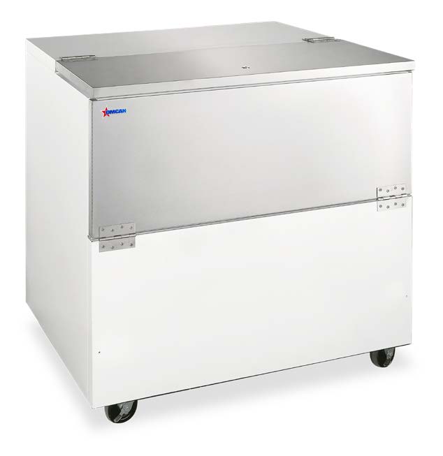 Omcan 50101 34" Single Sided Milk Cooler, Cold Wall, 8 Crates Capacity