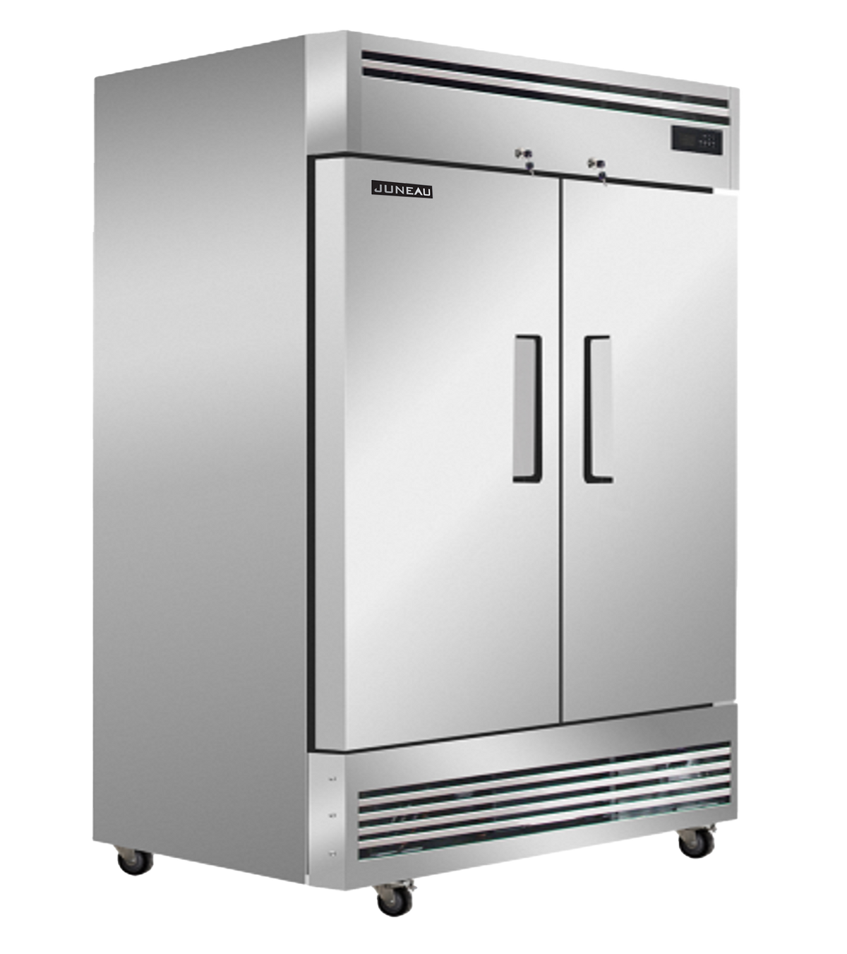 Omcan 58003 54" 2-Solid Door Reach-In Freezer, Bottom Mount, 39.4 cu. ft., Stainless Steel