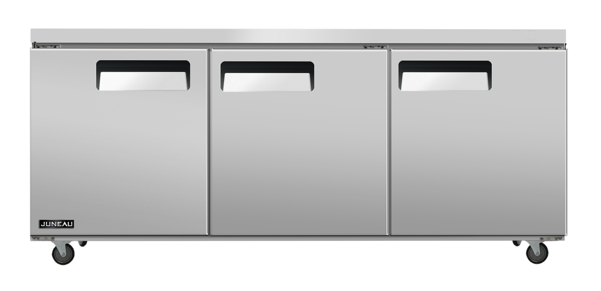 Omcan 58019 72" 3-Door Undercounter Freezer, Stainless Steel, 11 cu. ft.